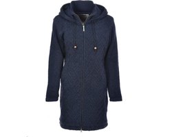 Pure Wool damesvest lang WJK-1709 Marine - marine - M