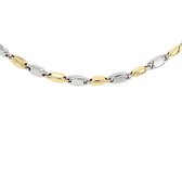 Monzario Collier 1182cbic. 45cm geel/witgoud 14k