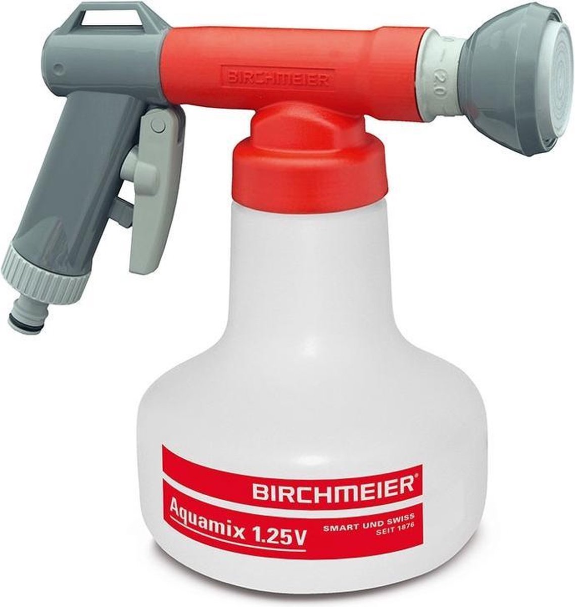 BIRCHMEIER – Aquamix 1.25 V – Vloeibare Meststof & Plantenvoeding Sproeier – Tuinsproeier / Meststof Dispenser voor de Moestuin, Gras & Gazon
