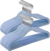 MIRA Home - Hangers - 50 stuks - Basic - Plasic - Blauw - 45x22x0.5