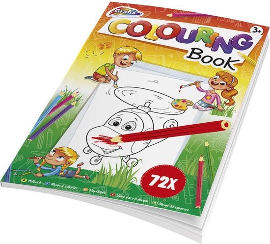 Ongeldig Herziening Strippen Kleurboek A4 72 pagina's - Kleurboek kinderen - Kleurboek peuter - Kleurboek  3 jaar -... | bol.com