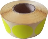 Etiketten op rol - 35 mm rond - geel radiant - blanco - 1.000 etiketten per rol - HetEtiket