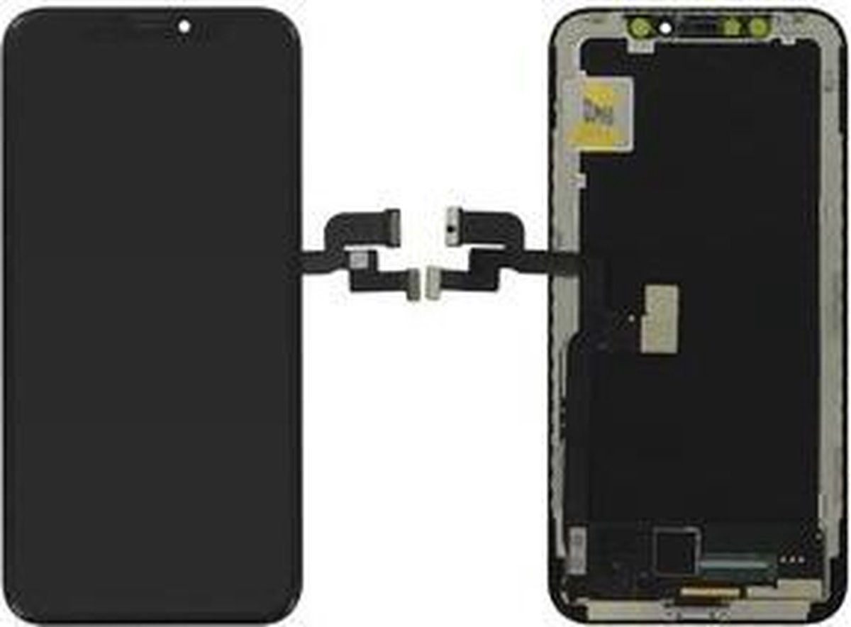 Compatible OLED (soft) Complete Zwart voor iPhone X