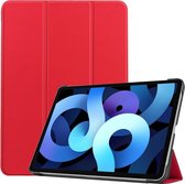Cazy iPad Air 2022 hoes / iPad Air 5 2022 - Perfecte pasvorm - Slaap/Wake functie – Diverse kijkhoeken – Rood