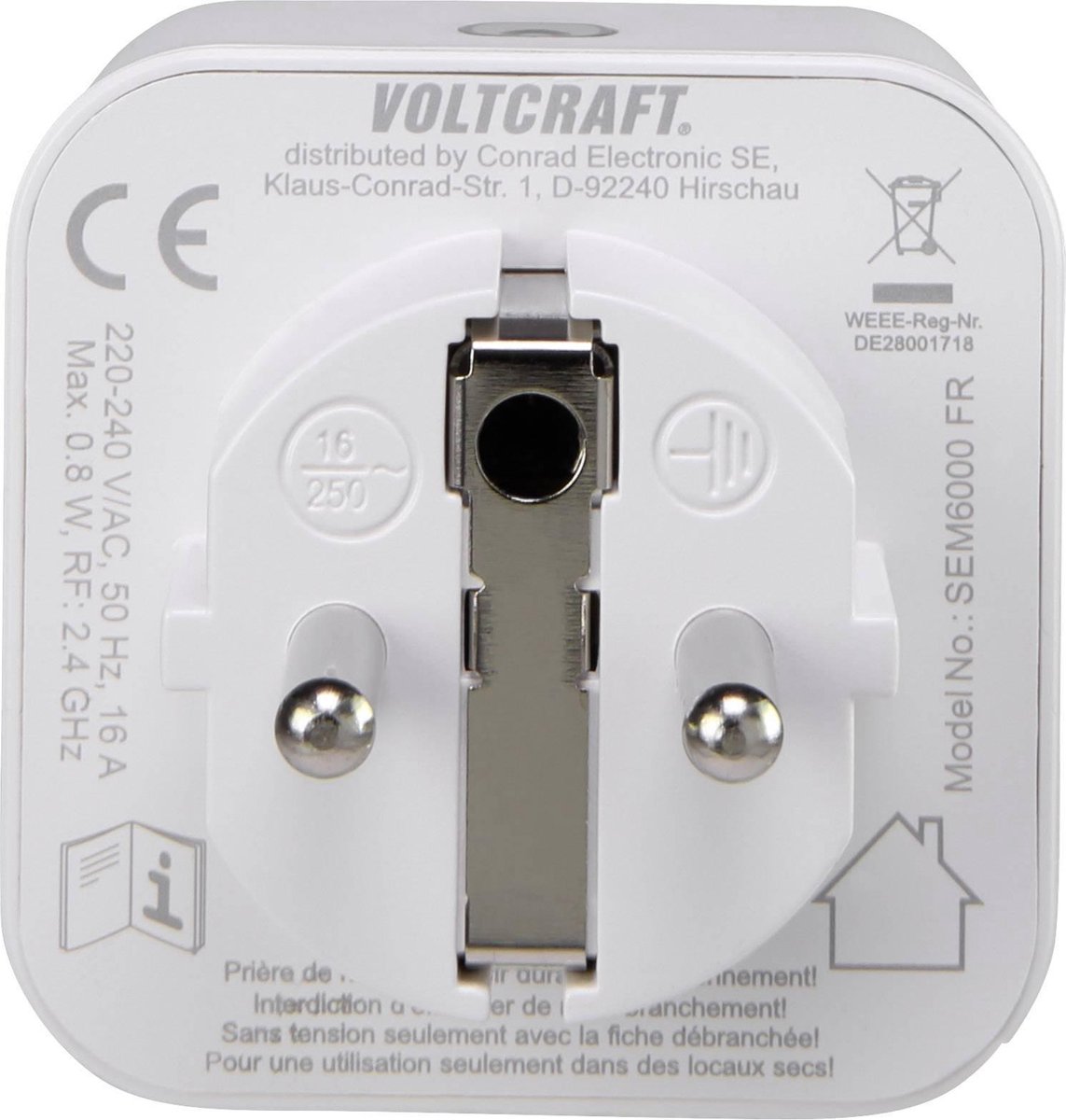 VOLTCRAFT SEM6000FR Compteur de coût énergétique Interface Bluetooth,  Exportation de... | bol.com