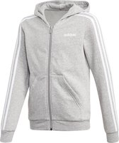 adidas Esentials 3 Stripes Jr Hoodie FQ4143, Kinderen, Grijs, Sporttrui casual, maat: 140 EU