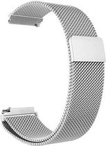 Milanees Smartwatch bandje - Geschikt voor  Garmin Forerunner 245 / 645 Milanese band - zilver - Horlogeband / Polsband / Armband