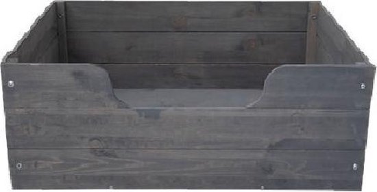 Panier pour chien en bois (chiens moyens) (78 x 58 x 27 cm) | bol