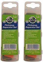 4 x reparatiesets, 14 stuks in een plastic doos voor fietsen