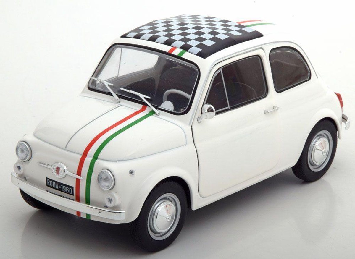Solido 1:18 Fiat 500 Tribute to Italia Baujahr 1965 rot / weiß / grün S1801409 Modellauto S1801409 421186457 3663506040436