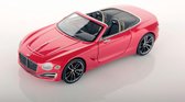 De 1:43 Diecast modelauto van de Bentley EXP 12 Speed 6e Spider Concept van 2017 in rood. De fabrikant van het schaalmodel is Looksmart.Dit model is alleen online beschikbaar.