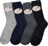 Heren huissokken basic 4-PACK - maat 40-47