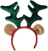 4x stuks kerst  verkleed diadeem met rendier Rudolf gewei voor volwassenen