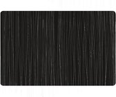 12x stuks rechthoekige placemats metallic zwart 30 x 45 cm - Zeller - Tafeldecoratie - Borden onderleggers van kunststof