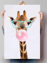 Poster Giraffe Bubblegum 91,5x61 cm