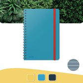 Leitz Cosy Notitieboek B5 Soft Touch Gelijnd - Notitieboek Hard Cover - Spiraalgebonden - Voor Kantoor En Thuiswerken - Sereen Blauw - Ideaal Voor Thuiskantoor