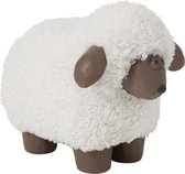 J-Line Schaap Haren Poly Wit/Bruin Small L 14 x B 14 x H 12,5 cm