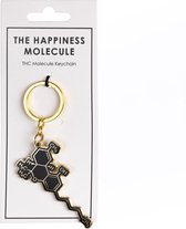 Sleutelhanger THC Molecuul - Cadeautje voor Mannen en Vrouwen - Emaille - Cannabis - Wiet - Cadeau Idee  - 420 - Key Chain