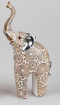 Olifant - Polyserin- Zilver - 28cm - Beeld - Decoratie