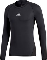 adidas Alphaskin Longsleeve Heren - Zwart - maat XXL