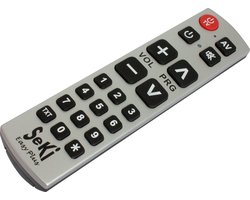 Universele afstandsbediening Seki Easy PLUS - Werkt alleen op infrarood -Zilver/Zwart