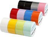 Duck tape, Effen kleur, B: 48 mm, diverse kleuren, 12x5 m/ 1 doos