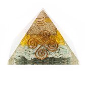 Orgonite Piramide Citrien/ Amazoniet – Vastu – (75 mm)