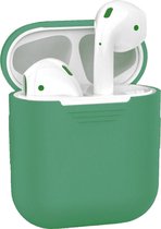 Siliconen Bescherm Hoesje Cover Donker groen voor Apple AirPods 1+2 Case