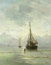 Schilderij - Hendrik Willem Mesdag, Kalme zee, 1860-1900, reproductie, 60x80cm