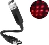 Sterrenhemel Projector LED voor Auto - USB - Rood - Flexibel - Ook voor Feesten / Woonkamer / Slaapkamer / Enzovoort