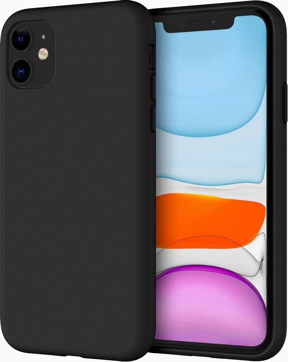 MaxVision's iPhone 11 Siliconen Hoesje Zwart - TPU Case - Case Cover