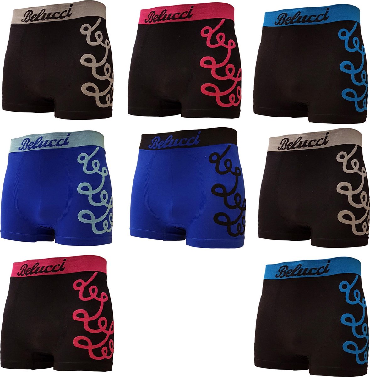 Belucci Microfiber Herenboxershorts - 8pack - Maat XL/XXL