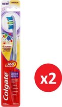 Colgate Tandenborstel Whole Mouth Health - 4 Zones Of Bacteria Removing - 1+1