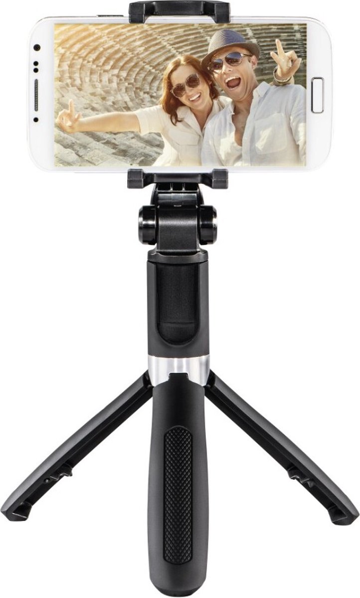 Hama Selfie-stick Funstand 57 Met Bluetooth-ontspanner Zwart