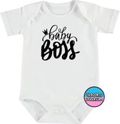 Romper - Baby boss - maat 62/68 - korte mouwen - baby - baby kleding jongens - baby kleding meisje - rompertjes baby - rompertjes baby met tekst - kraamcadeau meisje - kraamcadeau