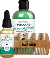 Baard verzorging - Baard en haar verzorging - Monsieur Barbier - Gift box - 2 in 1 shampoo - Droge olie - 100% sandelhouten kam