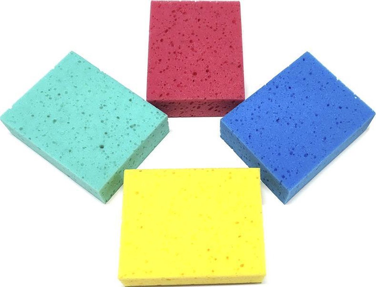 Martini Bad- en Douche Spons XL - Voordeelset 2 Stuks - 2 verschillende Kleuren - Afmeting: 15 cm x 12 cm x 4,5 cm.