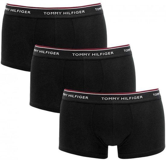 Tommy Hilfiger Katoen 3p Trunk Shorts in het Zwart voor heren Heren Kleding voor voor Ondergoed voor Boxershorts 