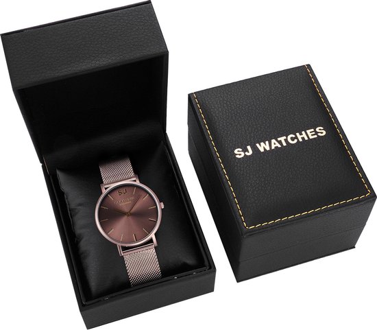 SJ WATCHES Lissabon horloge dames Khaki - horloges voor vrouwen 36mm - SJ WATCHES