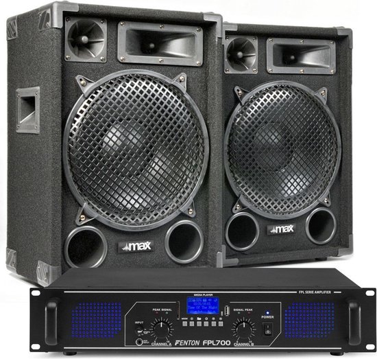 Geluidsinstallatie met Bluetooth - Complete geluidsset versterker en speakers | bol.com