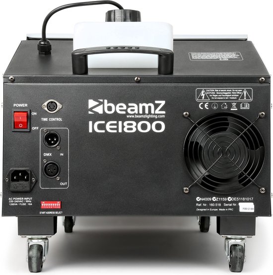 Rookmachine - BeamZ ICE1800 - Low fog machine met 5 liter rookvloeistof - 1800W - BeamZ