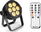 LED Par - BeamZ BAC503 LED Par met 7x 10W LED's - Vele kleuren en mogelijkheden - Incl. afstandsbediening - Zwart