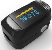 Strongy ® - Zuurstofmeter en Harstlagmeter Vinger - Saturatiemeter - Oximeter - OLED Display - Zwart Design met Hangkoord incl. Batterijen