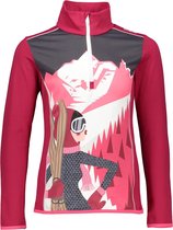 CMP Wintersportpully - Maat 128  - Meisjes - rood/grijs/roze