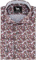 GENTS | Blumfontain Overhemd Heren Volwassenen retro print multicolor Maat M 39/40