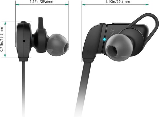 Aukey EP-B27 - Casque Sport Bluetooth 4.1 avec microphone pour courir, noir  | bol.com