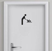 Toilet sticker Verschoning baby 5 | Toilet sticker | WC Sticker | Deursticker toilet | WC deur sticker | Deur decoratie sticker