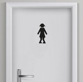 Toilet sticker Vrouw 9 | Toilet sticker | WC Sticker | Deursticker toilet | WC deur sticker | Deur decoratie sticker