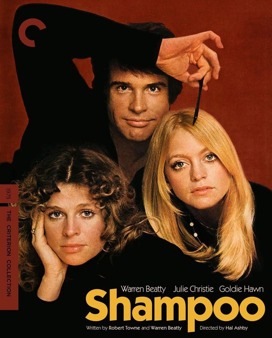 Couverture DVD du film Shampoo, avec Warren Beatty, Julie Christie et Goldie Hawn.