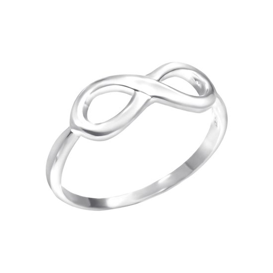 Ringen dames | Rhodium plated ring, oneindigheid